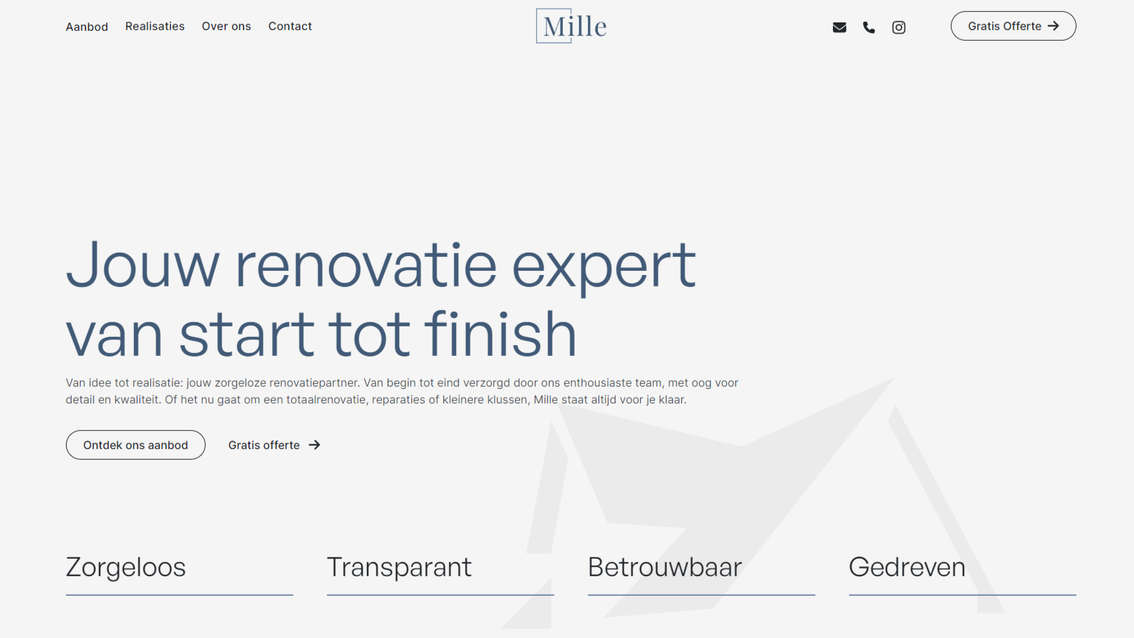 Renovatiewerken mille